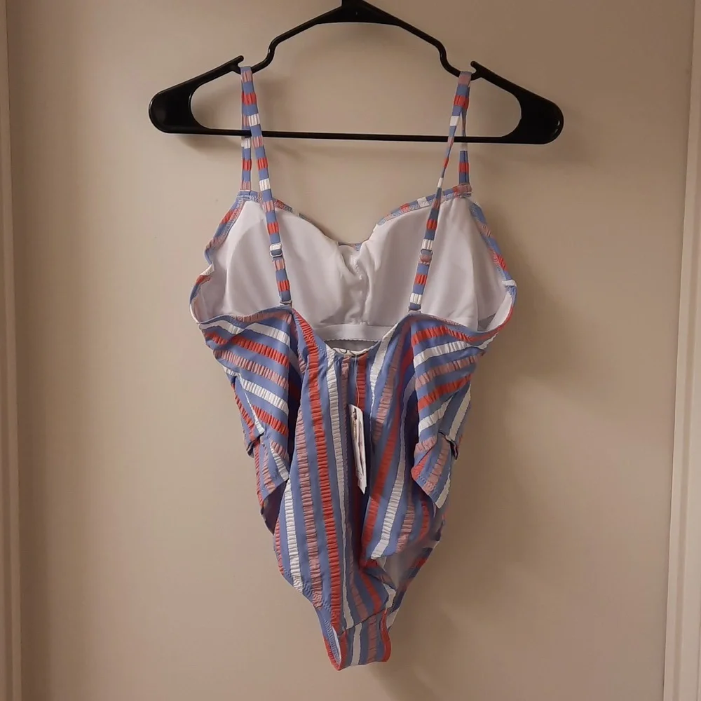 NWT, Jessica Simpson Miami Stripe One Piece Swimsuit
